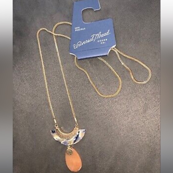 **6/$20** Universal Thread Semi Precious Resin Drop Pendant Necklace 17” - Picture 5 of 6
